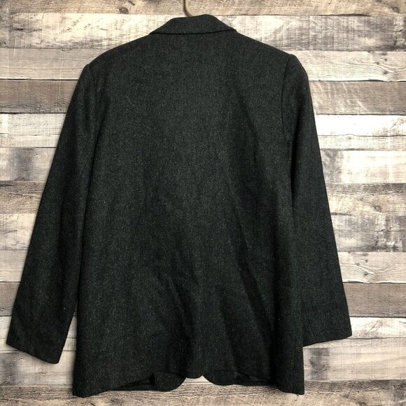 Sag Harbor Woman’s Blazer Jacket Size 10 Wool Gray Lined - Picture 2 of 7